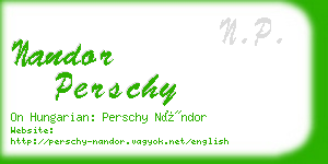 nandor perschy business card